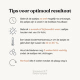 Tips voor het gebruiken van felti: 1. Gebruik zo snel mogelijk na ontvangst; 2. gebruik  's avonds of bij bewolkt weer; 3. een ideale bodemtemperatuur ligt tussen 10 en 25 graden celsius; 4. Houdt na gebruik de bladeren nog 2 weken vochtig; 5. herhaal elke 4 weken totdat de plaag weg is.